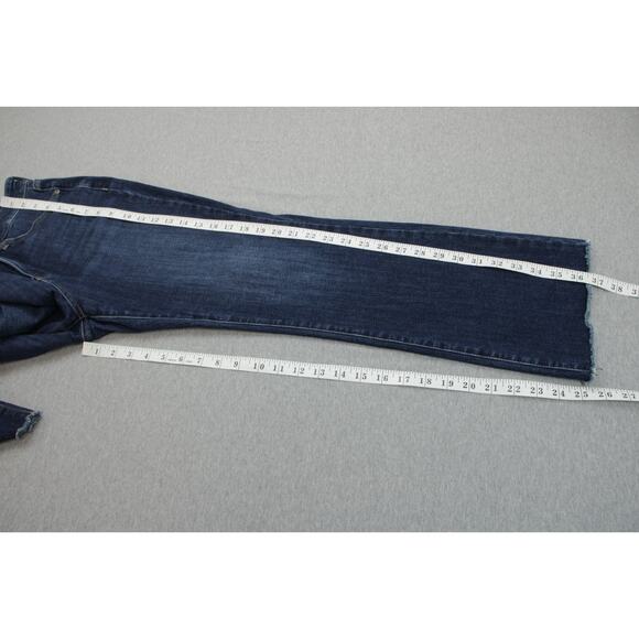 NYDJ Jeans Womens 8 Blue Cotton Blend Stretch Billie Mini Boot Dark Wash - Picture 7 of 7